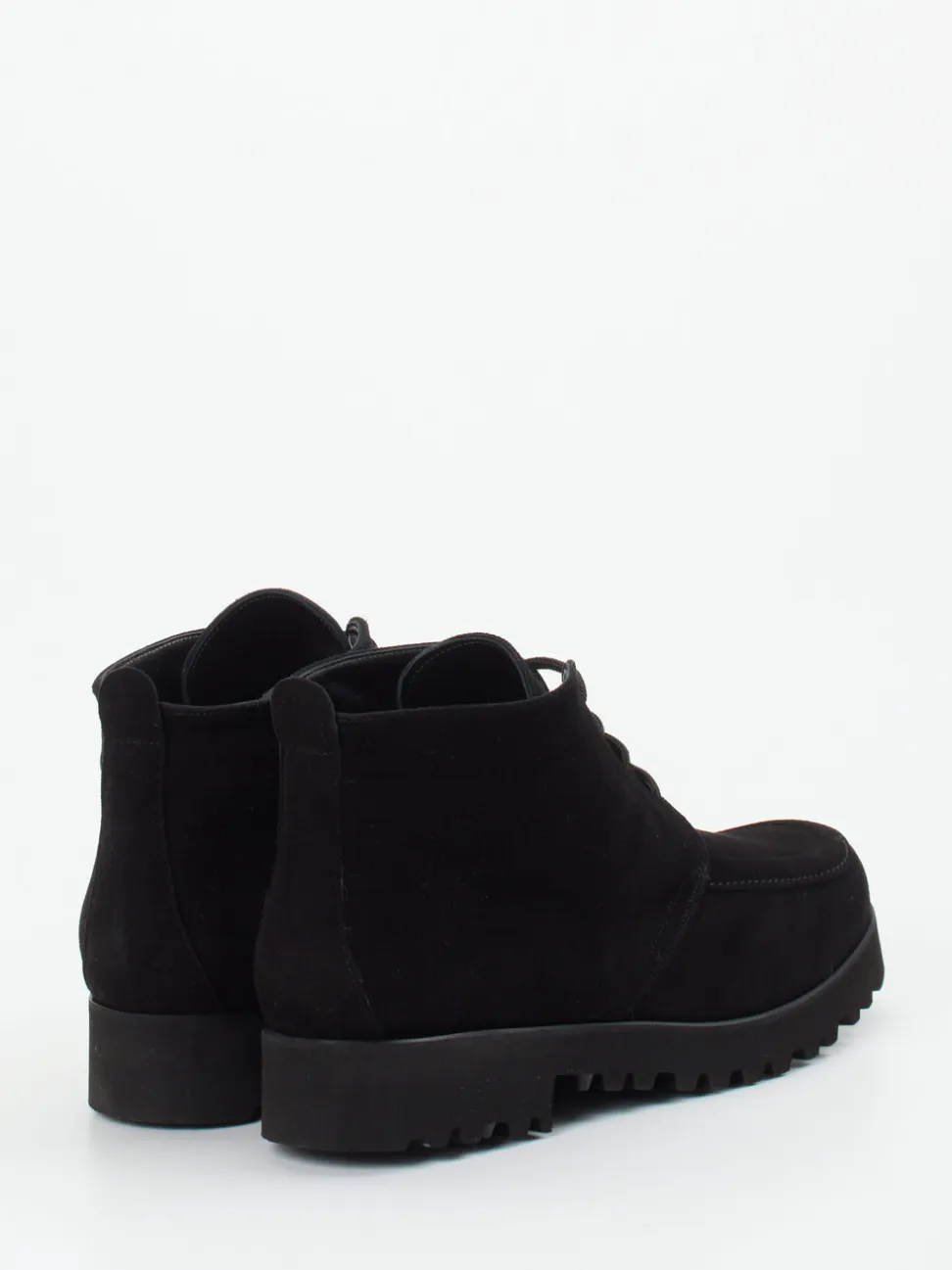 Mannori – Schnürboots aus Veloursleder schwarz