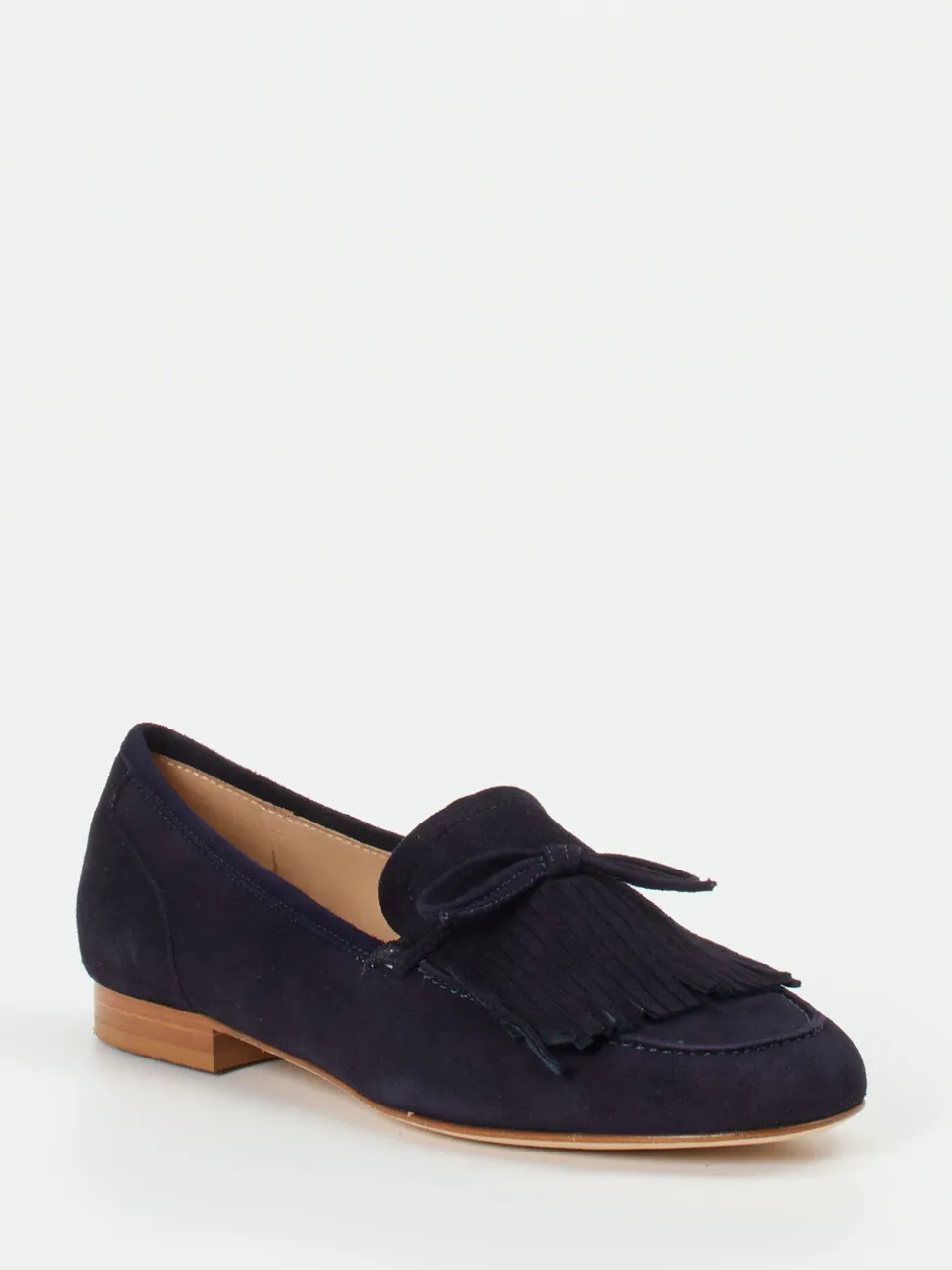 Mannori – Slipper aus Veloursleder Dunkelblau
