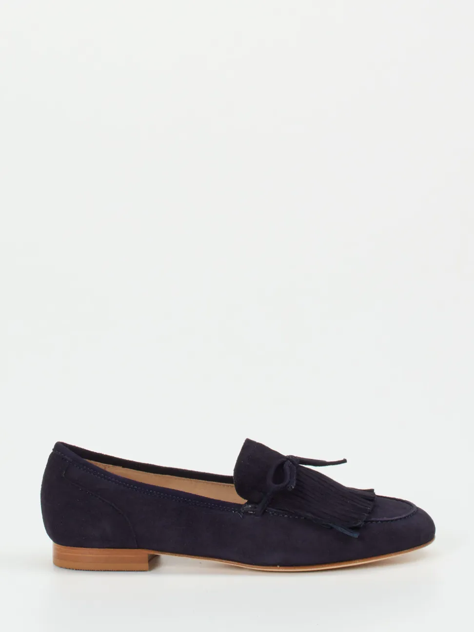 Mannori – Slipper aus Veloursleder Dunkelblau