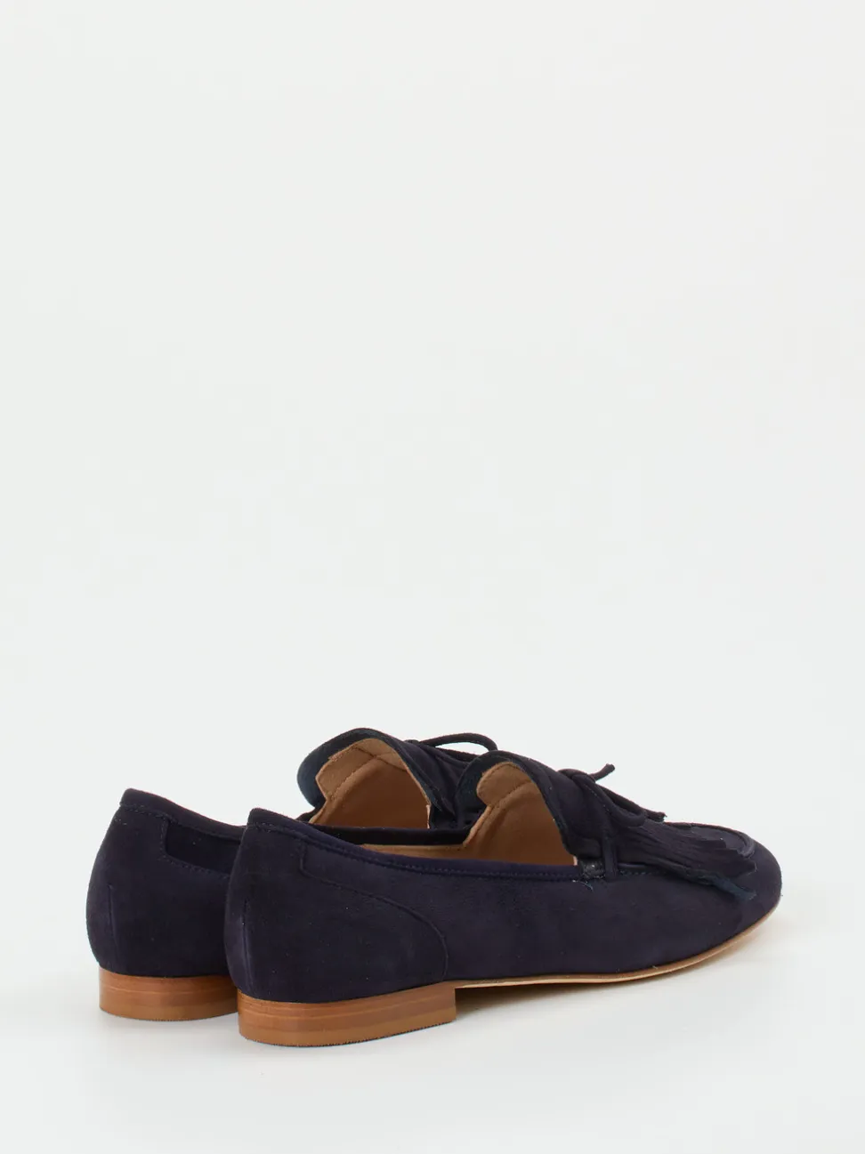 Mannori – Slipper aus Veloursleder Dunkelblau