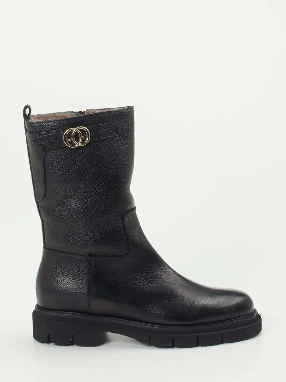 Mannori – Stiefel aus Kalbleder schwarz genarbt