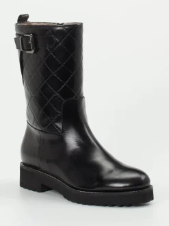 Mannori – Stiefel aus Lammleder mit Steppung Schwarz