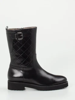 Mannori – Stiefel aus Lammleder mit Steppung Schwarz
