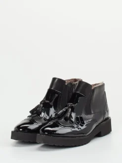 Mannori – Stiefelette aus Lackleder Schwarz