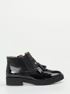 Mannori – Stiefelette aus Lackleder Schwarz