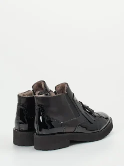 Mannori – Stiefelette aus Lackleder Schwarz