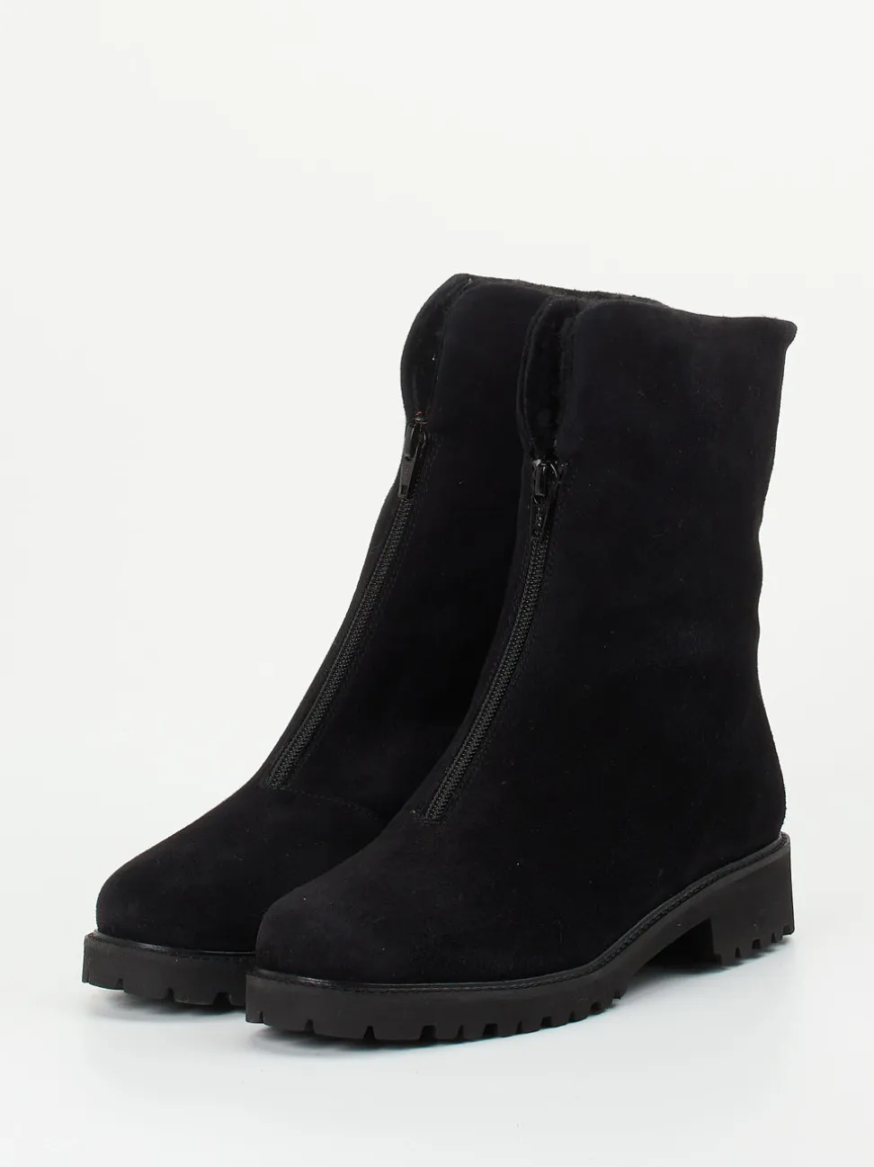 Mannori – Stiefelette aus Veloursleder Schwarz