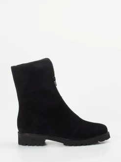 Mannori – Stiefelette aus Veloursleder Schwarz