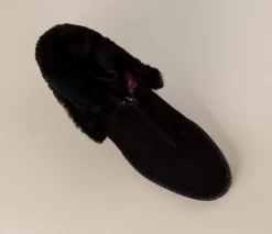 Mannori – Stiefelette aus Veloursleder Schwarz