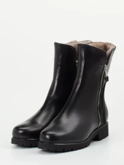Mannori – Stiefelette aus Lammleder schwarz