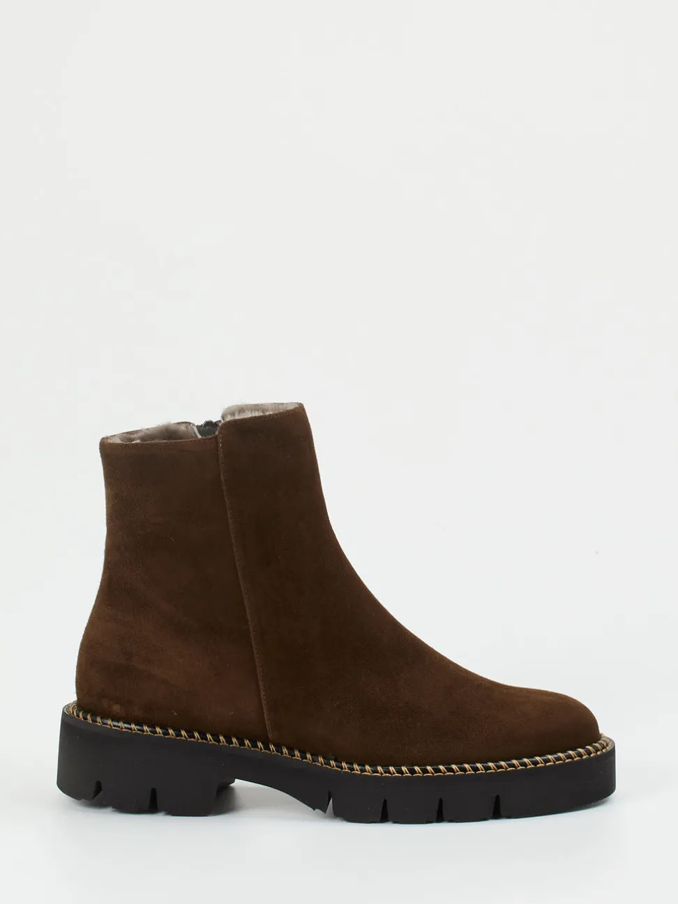 Mannori – Stiefelette aus Veloursleder schokoladenbraun