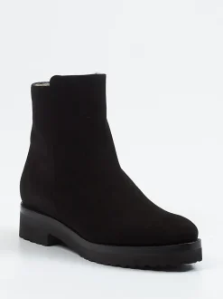 Mannori – Stiefeletten aus Veloursleder schwarz