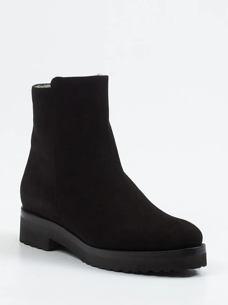Mannori – Stiefeletten aus Veloursleder schwarz