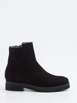 Mannori – Stiefeletten aus Veloursleder schwarz