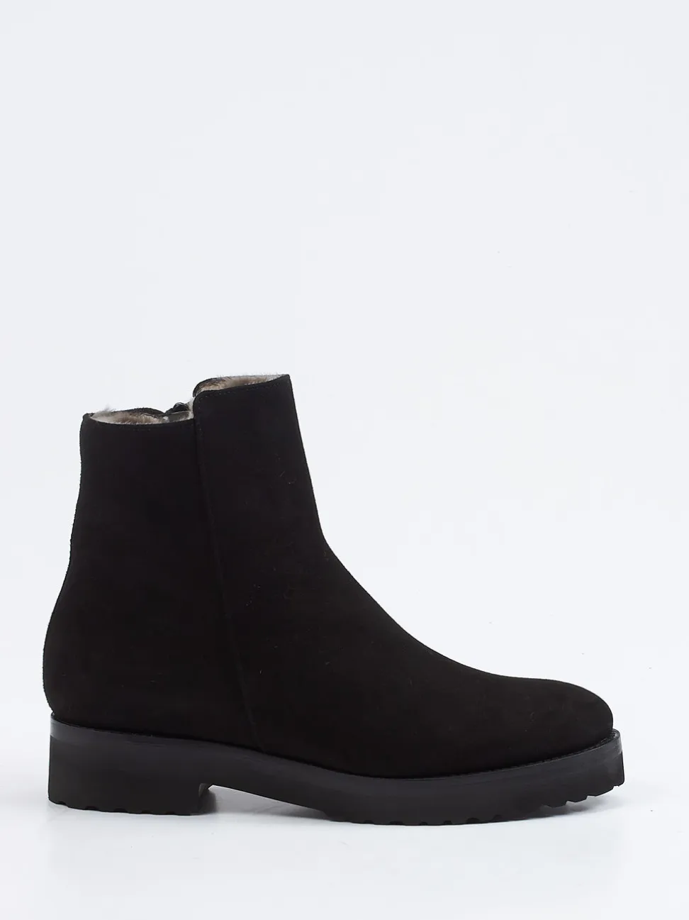 Mannori – Stiefeletten aus Veloursleder schwarz