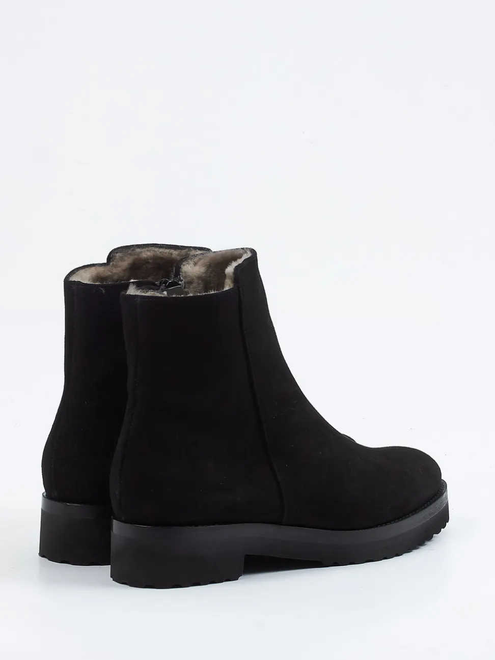 Mannori – Stiefeletten aus Veloursleder schwarz