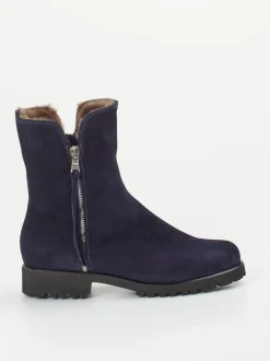 Mannori – Stiefeletten aus Veloursleder dunkelblau