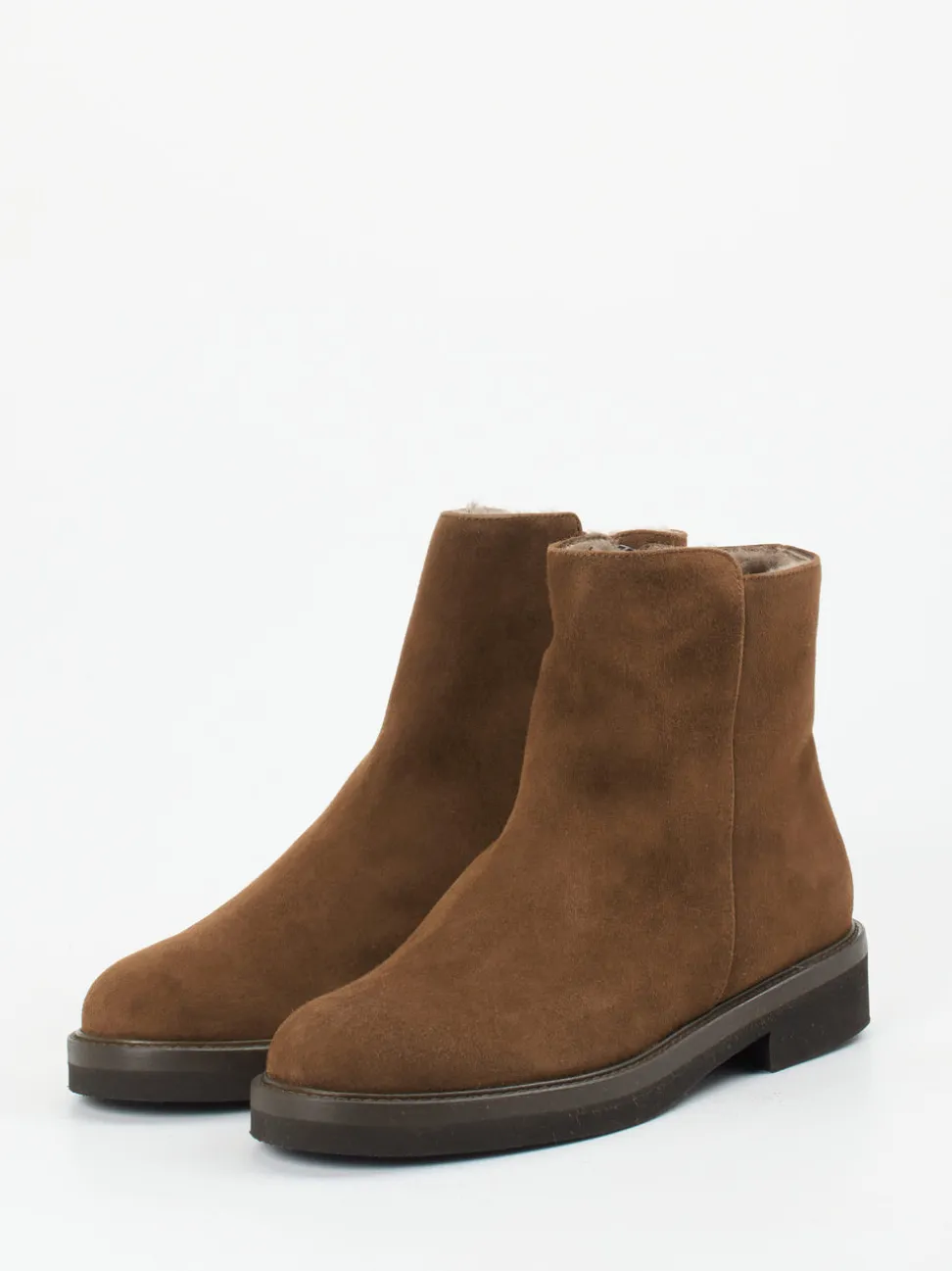 Mannori – Stiefeletten aus Veloursleder braun