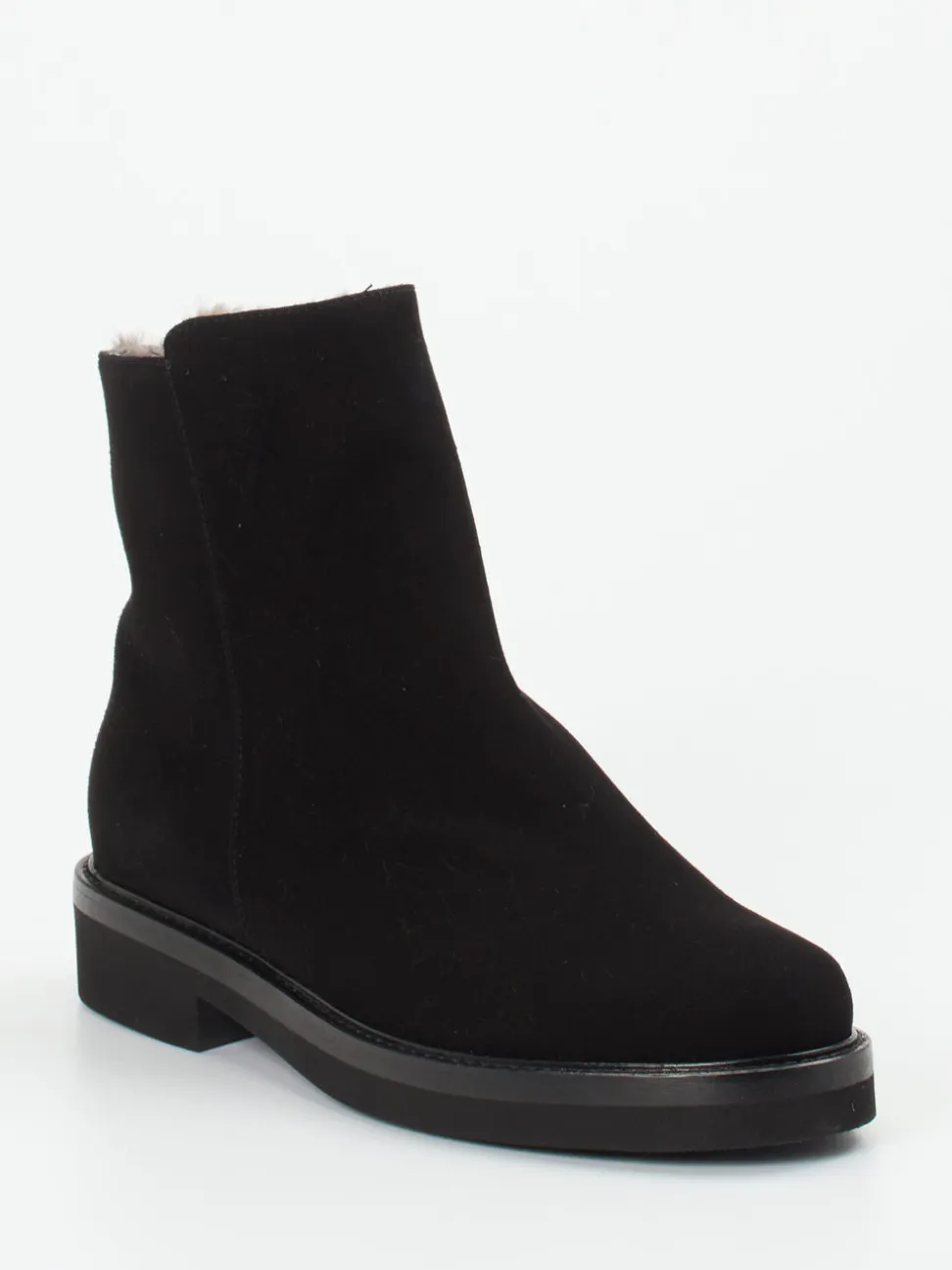 Mannori – Stiefeletten aus Veloursleder schwarz