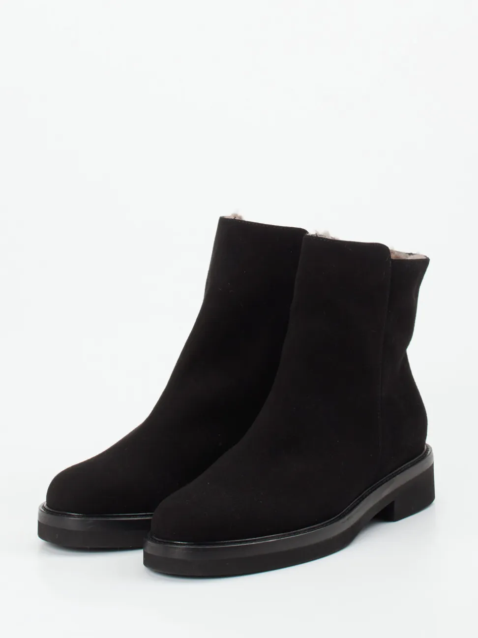 Mannori – Stiefeletten aus Veloursleder schwarz