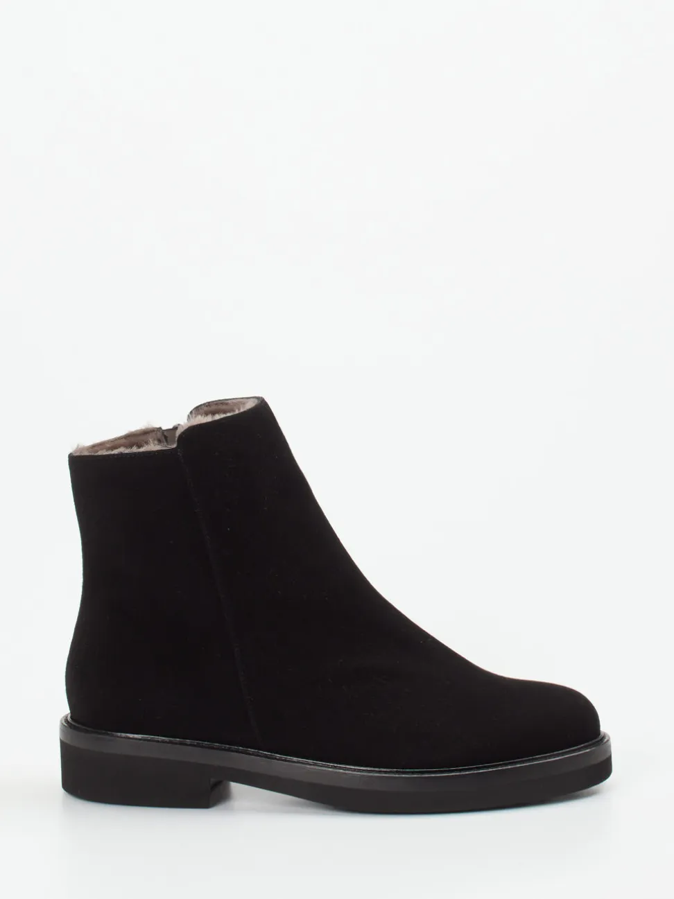 Mannori – Stiefeletten aus Veloursleder schwarz