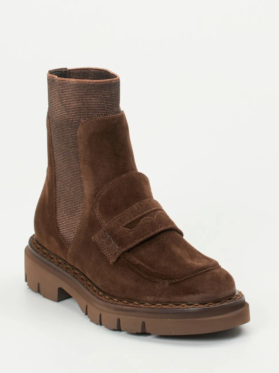 Mannori – Stiefeletten aus Veloursleder Braun