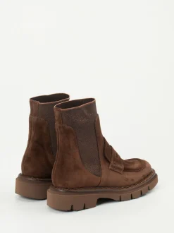 Mannori – Stiefeletten aus Veloursleder Braun