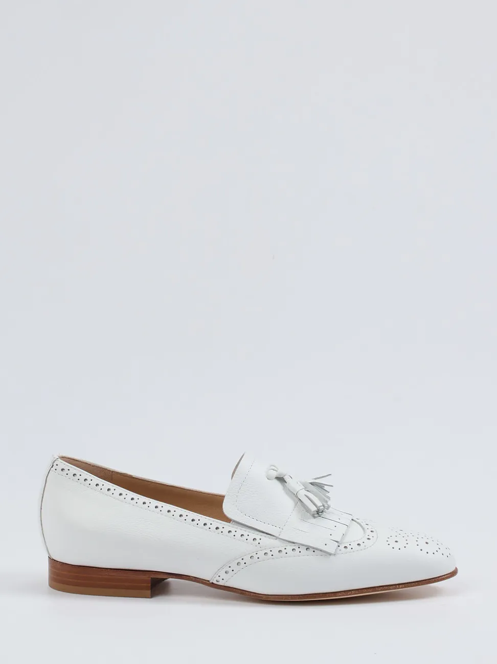 Mannori – Tassel Loafer aus Kalbleder in Offwhite