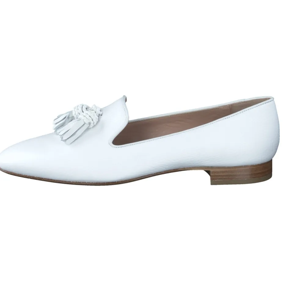 Mannori – Tassel-Loafer aus Kalbleder weiß
