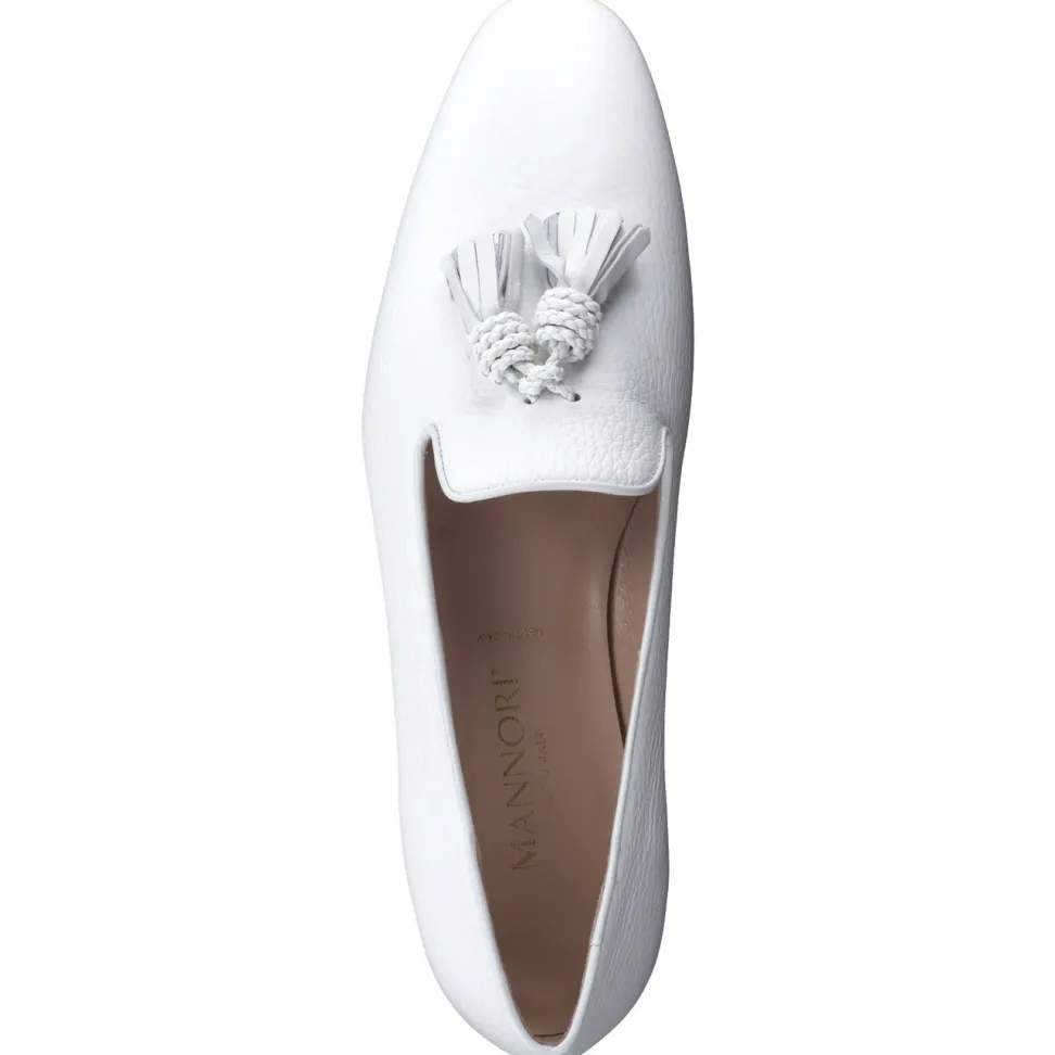 Mannori – Tassel-Loafer aus Kalbleder weiß