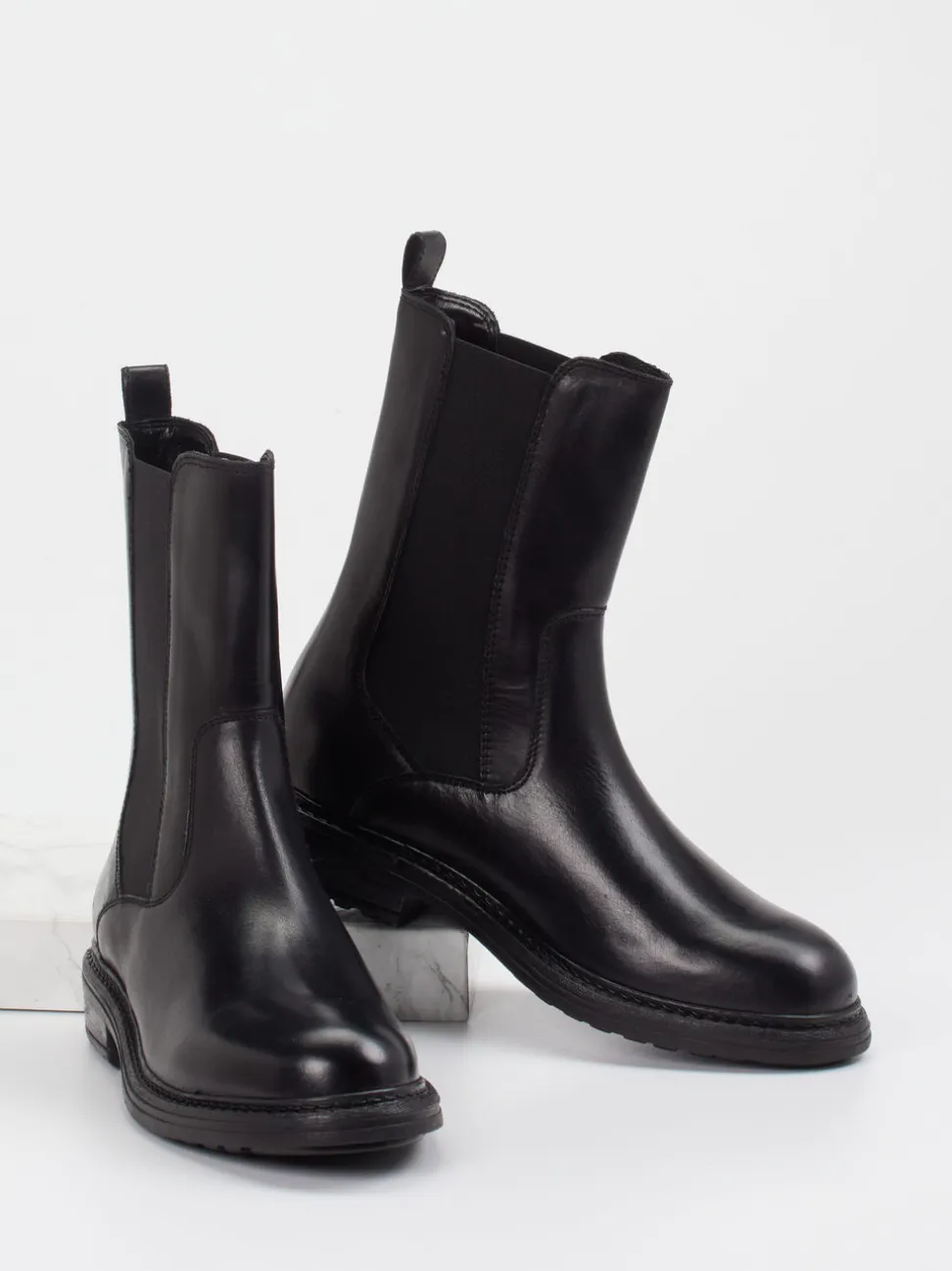 Marc O'Polo – Chelsea Boots aus Lammleder schwarz