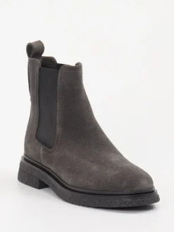 Marc O'Polo – Chelsea Boots aus Veloursleder grau