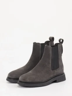 Marc O'Polo – Chelsea Boots aus Veloursleder grau