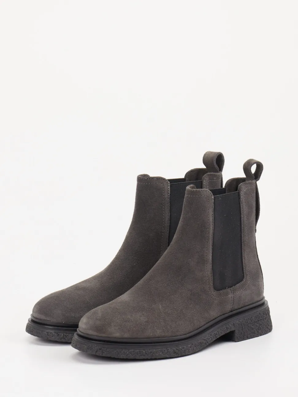 Marc O'Polo – Chelsea Boots aus Veloursleder grau