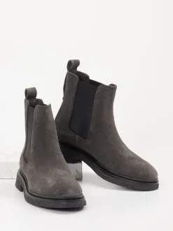 Marc O'Polo – Chelsea Boots aus Veloursleder grau