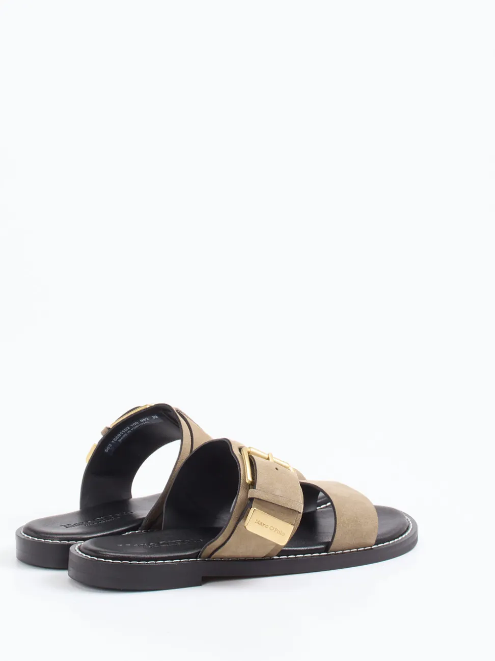 Marc O'Polo – Damen-Pantolette aus Kalbleder sandbeige