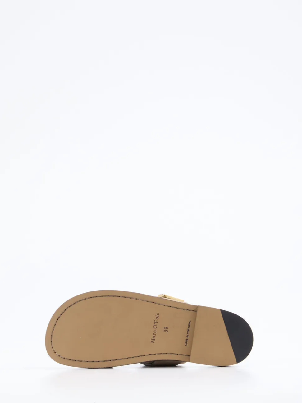Marc O'Polo – Damen-Pantolette aus Kalbleder sandbeige