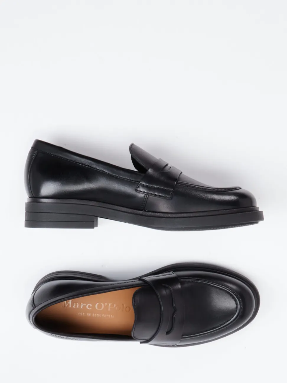 Marc O'Polo – Loafer aus Lammleder in Schwarz