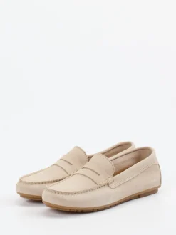 Marc O'Polo – Loafer aus Veloursleder beige