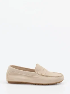 Marc O'Polo – Loafer aus Veloursleder beige