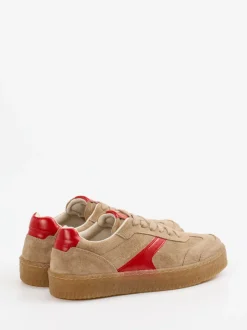 Marc O'Polo – Retro-Sneaker aus Veloursleder Beigebraun