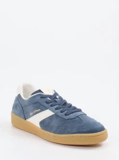 Marc O'Polo – Retro-Sneaker aus Veloursleder Jeansblau
