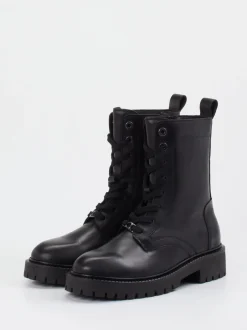 Marc O'Polo – Schnürboots aus Lammleder Schwarz