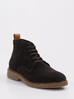 Marc O'Polo – Schnürboots aus Veloursleder in Braun