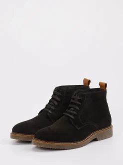 Marc O'Polo – Schnürboots aus Veloursleder in Braun