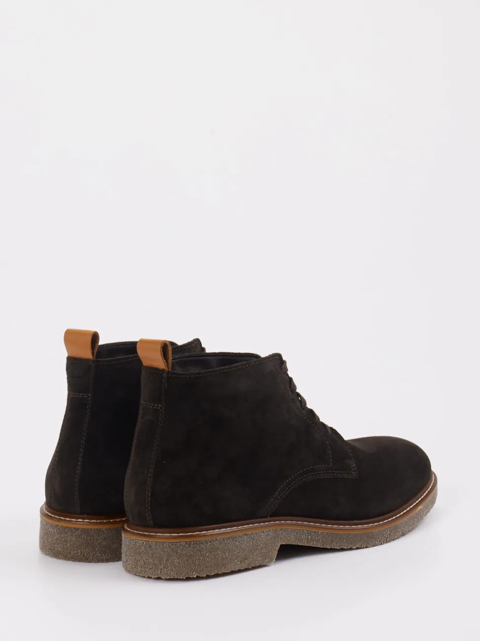 Marc O'Polo – Schnürboots aus Veloursleder in Braun