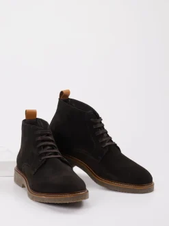 Marc O'Polo – Schnürboots aus Veloursleder in Braun