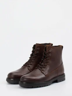 Marc O'Polo – Schnürboots aus Kalbleder Dunkelbraun