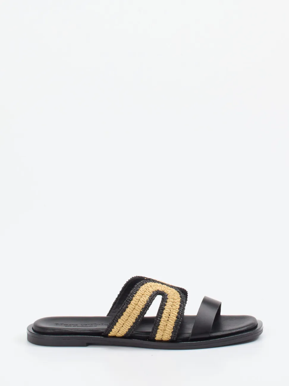 Marc O'Polo – Slides aus Lammleder mit Bastdetail