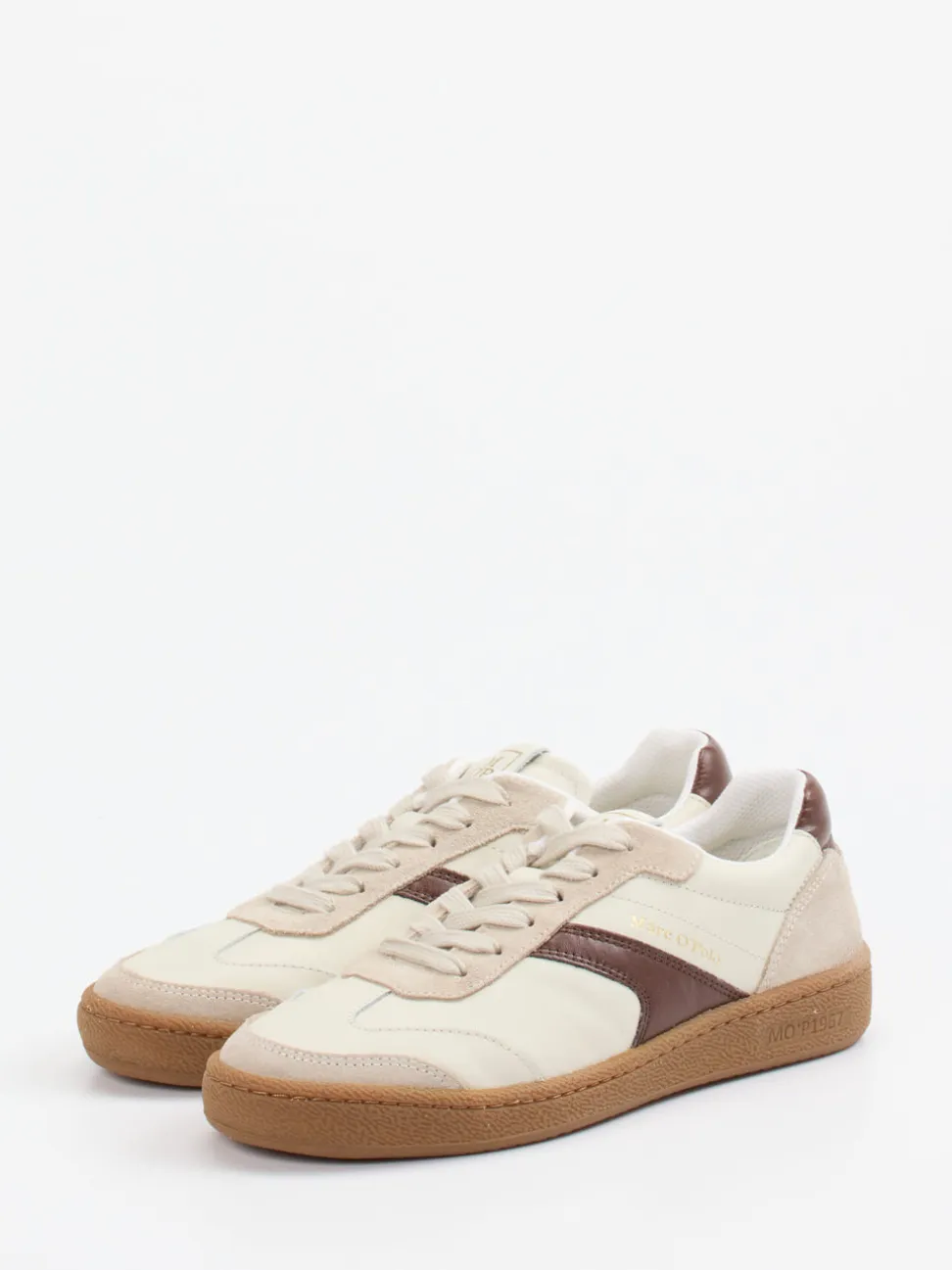 Marc O'Polo – Sneaker aus Glattleder und Veloursleder